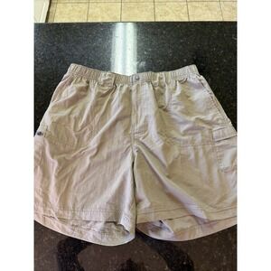 Columbia Men's Shorts Sz 1X XL Performance Dri Fit Athletic Elastic Waist Khaki